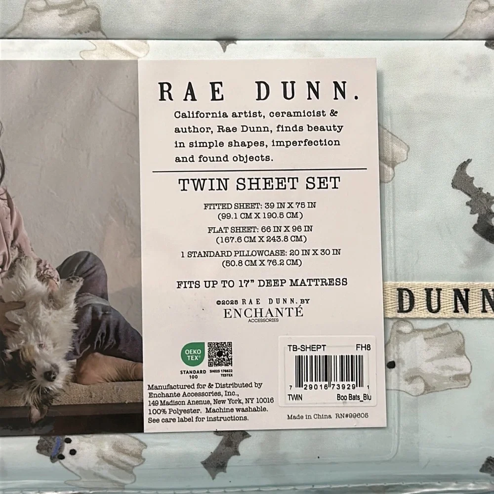 NWT Rae Dunn Halloween Twin Sheet